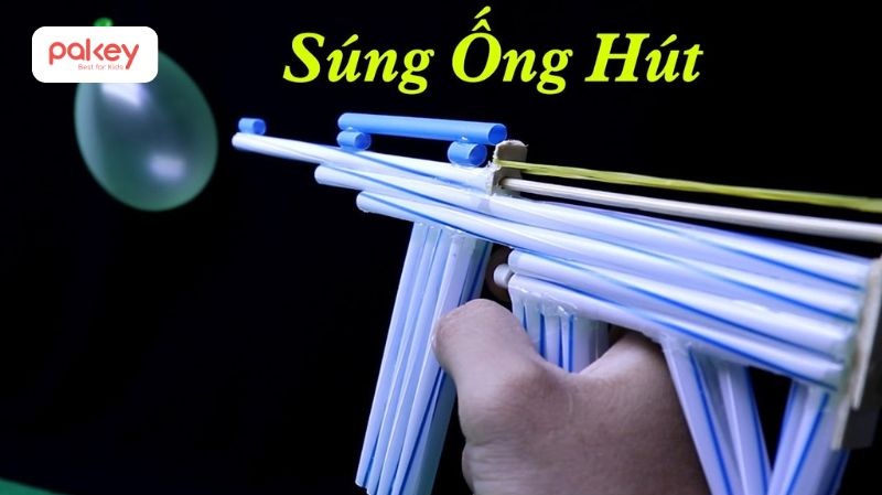 Hướng dẫn 4 cách làm súng đồ chơi cho bé đơn giản nhất 9 Làm súng đồ chơi bằng ống hút