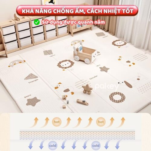 Thảm xốp gấp gọn dày 1,5cm Pakey TH11-12-13