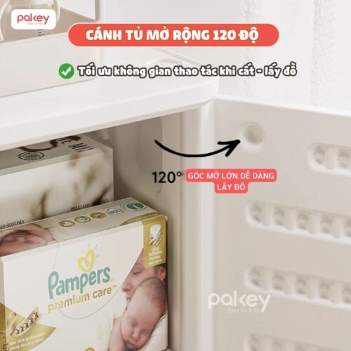 Tủ nhựa đựng đồ cho bé đa năng Pakey E009-E010