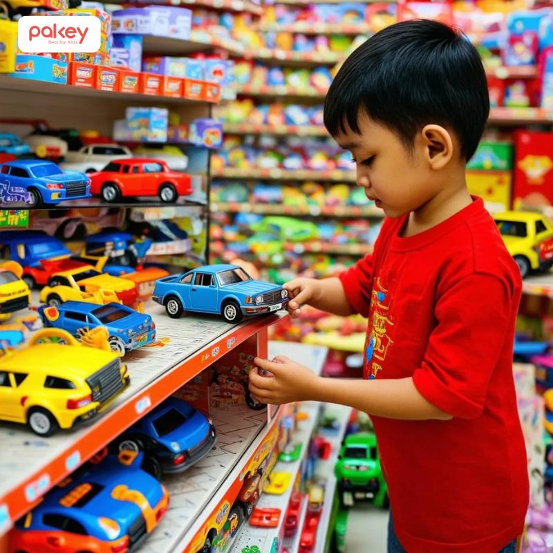 Khi chọn đúng mẫu xe mà bé yêu thích, bé sẽ hào hứng chơi lâu hơn và phát huy được khả năng sáng tạo