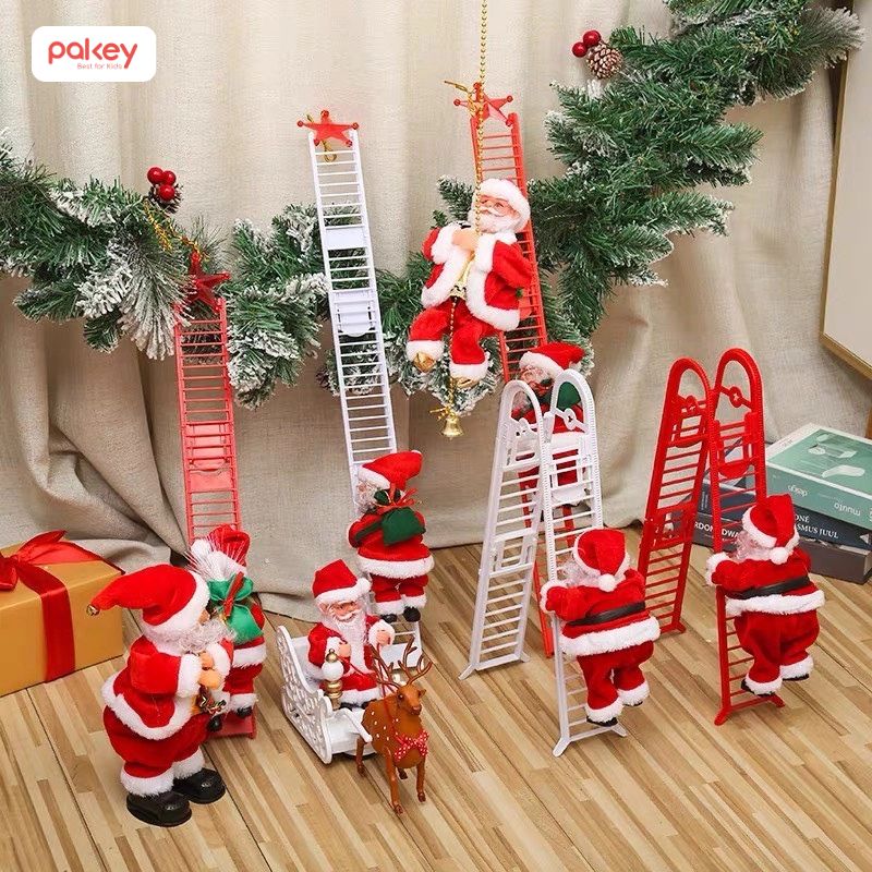 Top 5 món đồ chơi noel cho bé trai, bé gái cực mê mẩn 12 Đồ chơi ông già noel leo thang thường được gắn pin để có chuyển động linh hoạt hoặc phát nhạc vui nhộn