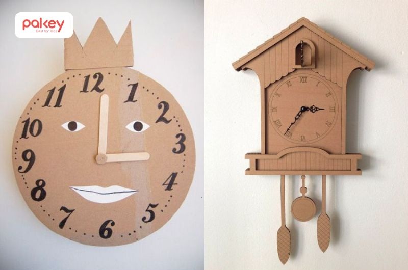 15+ ý tưởng làm đồ chơi cho bé handmade không tốn 1 xu 18 Hướng dẫn cách làm đồng hồ treo tường bằng giấy bìa cứng