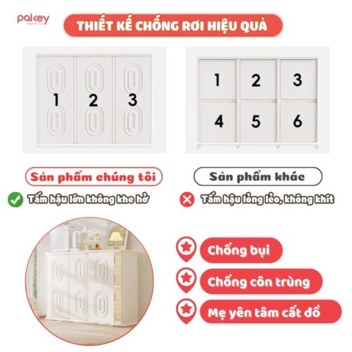 Tủ nhựa 5 ngăn 4 cánh Pakey E011