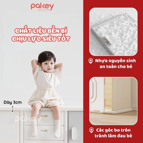 Tủ nhựa 5 ngăn 4 cánh Pakey E011