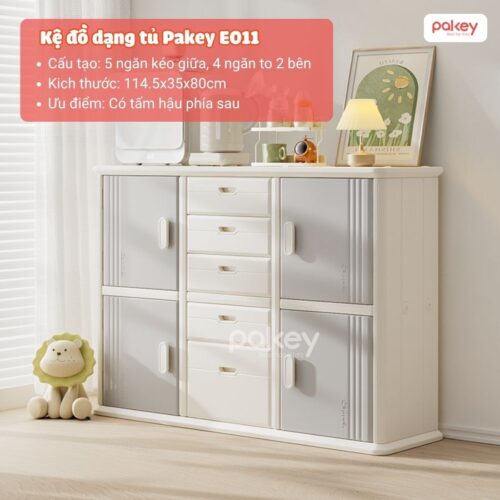 Tủ nhựa 5 ngăn 4 cánh Pakey E011