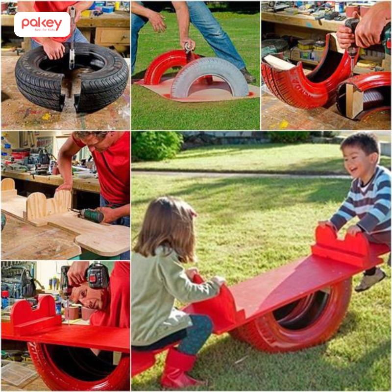 Cách làm bập bênh cho bé bằng lốp xe đơn giản nhất 6 Hướng dẫn cách làm bập bênh cho bé bằng lốp xe đơn giản và sáng tạo
