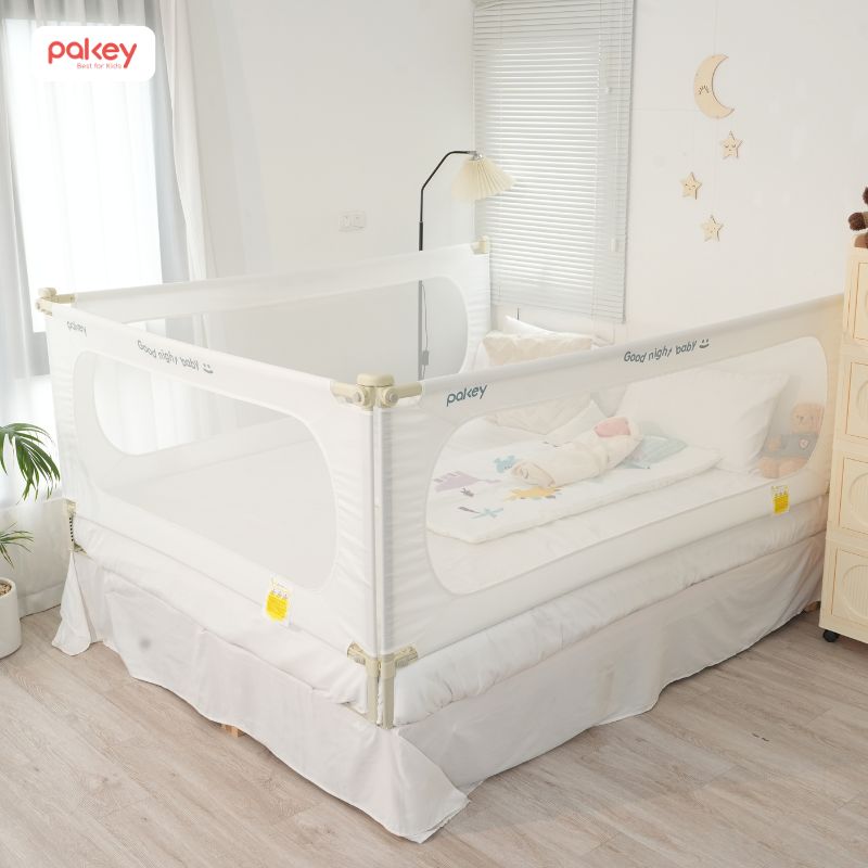Bảo vệ an toàn cho bé khi ngủ 1 mình với thanh chắn giường