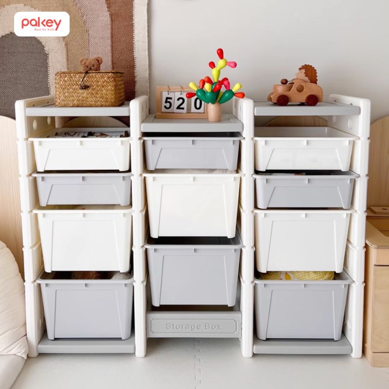 Kệ để đồ chơi cho bé bằng nhựa kèm hộc đựng đồ