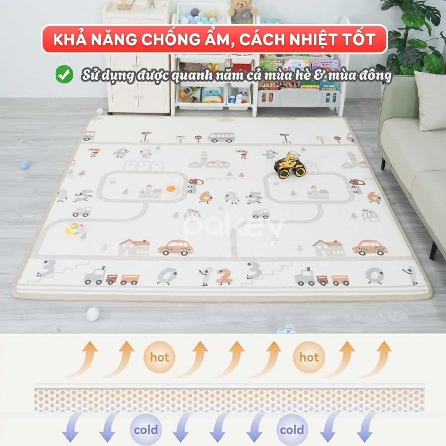 Thảm xốp cuộn XPE dày 1,5cm Pakey TC08-TC09 34 Thảm xốp cuộn Pakey dày 1,5cm TC08-TC09