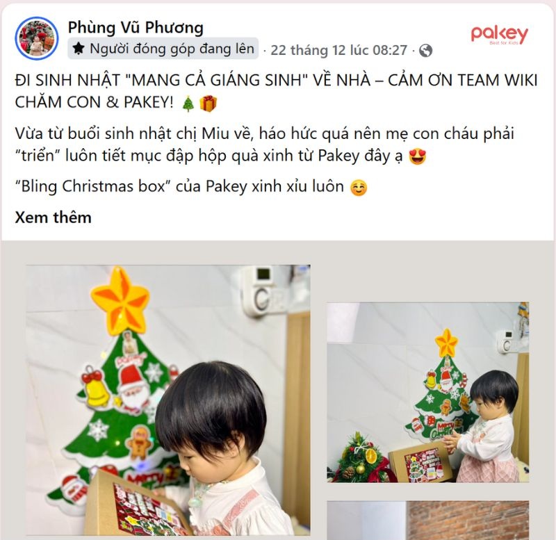 Pakey x Wiki chăm con