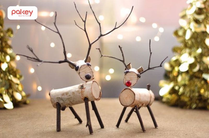 Làm đồ chơi noel - Làm tuần lộc bằng gỗ