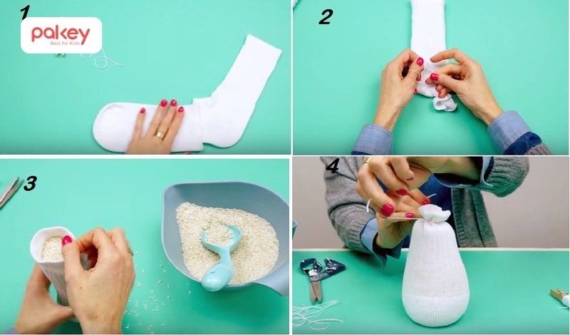 Làm người tuyết từ bông gòn - Cách làm quà noel cho bé