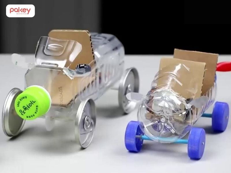 3 cách làm ô tô đồ chơi cho bé từ giấy bìa, hộp sữa, chai nhựa