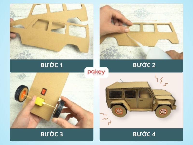 3 cách làm ô tô đồ chơi cho bé từ giấy bìa, hộp sữa, chai nhựa