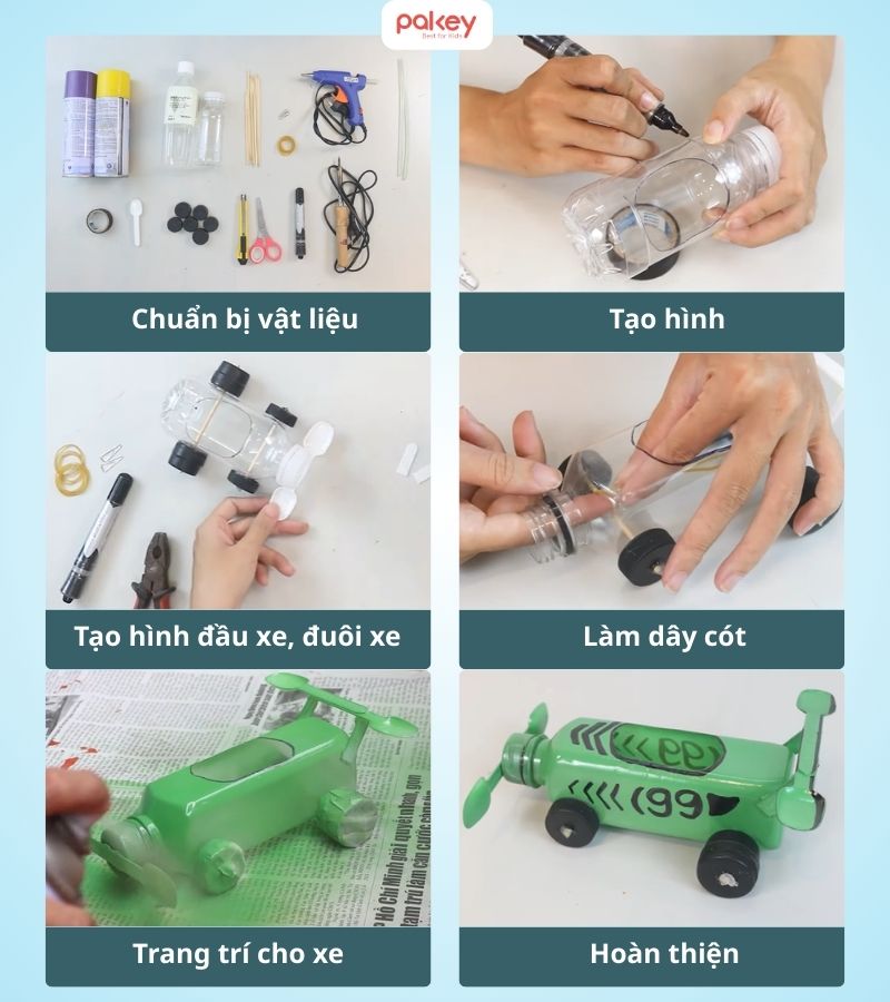 3 cách làm ô tô đồ chơi cho bé từ giấy bìa, hộp sữa, chai nhựa
