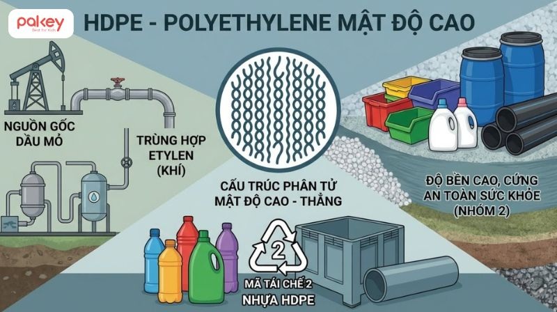 HDPE là gì? Đặc điểm và ứng dụng của nhựa HDPE