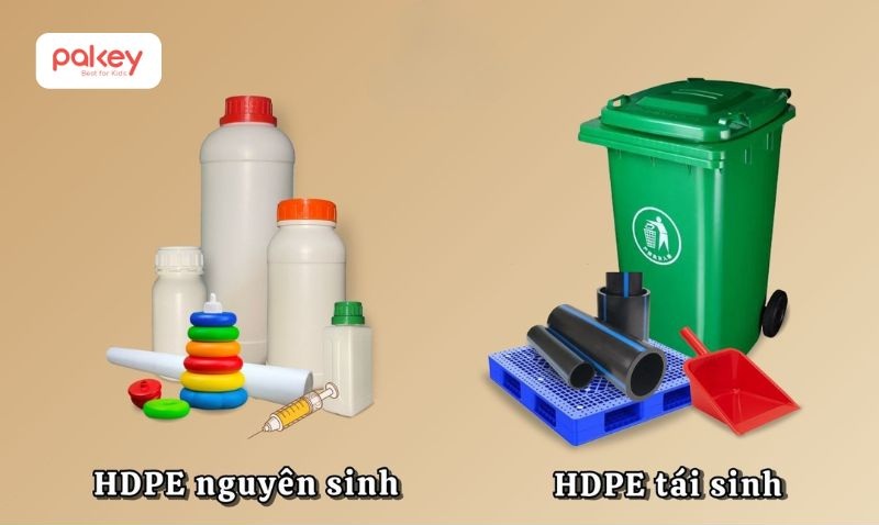 Nhựa nguyên sinh có độ an toàn cao hơn, thường được khuyến khích sử dụng cho trẻ nhỏ