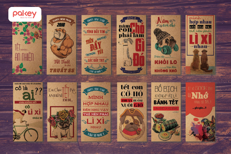 Nguồn gốc và ý nghĩa của bao lì xì - 99+ mẫu lì xì Tết đẹp 2026 35 Bao lì xì phong cách Vintage