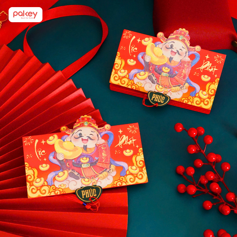Nguồn gốc và ý nghĩa của bao lì xì - 99+ mẫu lì xì Tết đẹp 2026 54 Mẫu bao lì xì hình thần tài