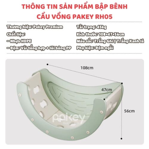 Bập bênh cầu vồng Pakey RH05