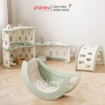 Đồ chơi bập bênh cầu vồng Pakey RH05 kèm nệm