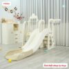Bộ cầu trượt xích đu trắng - nâu Pakey P-CS08 13 Bộ cầu trượt xích đu trắng - nâu Pakey P-CS08