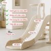 Bộ cầu trượt xích đu trắng - nâu Pakey P-CS08 21 Bộ cầu trượt xích đu trắng - nâu Pakey P-CS08