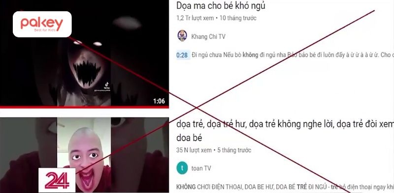 Không nên dọa bé ngủ vì việc làm này chỉ mang lại hiệu quả tức thời nhưng tiềm ẩn nhiều hệ quả về mặt tâm lí