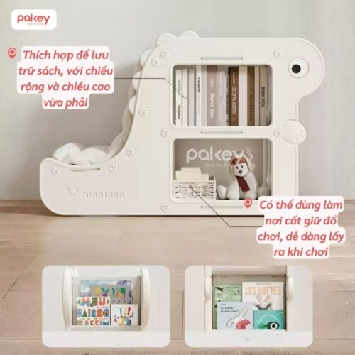 Kệ sách khủng long đa năng Pakey E014