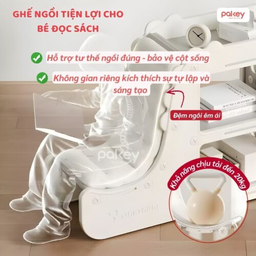 Kệ sách khủng long đa năng Pakey E014