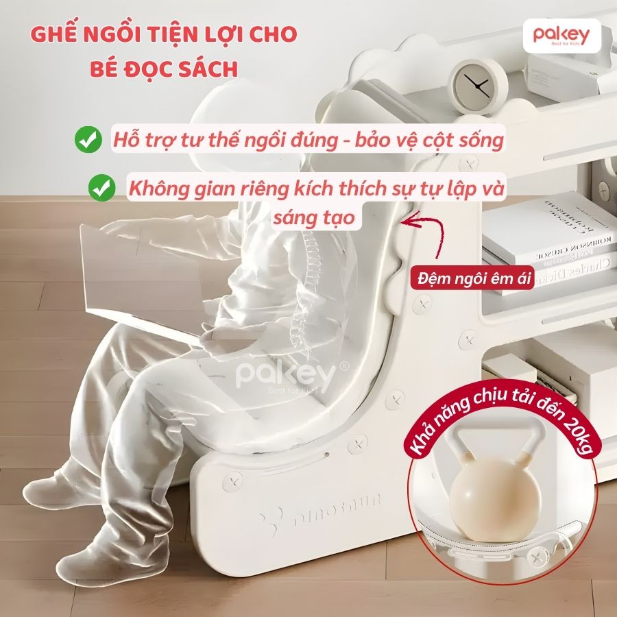 Kệ sách khủng long đa năng Pakey E014 36 Kệ sách khủng long đa năng Pakey E014