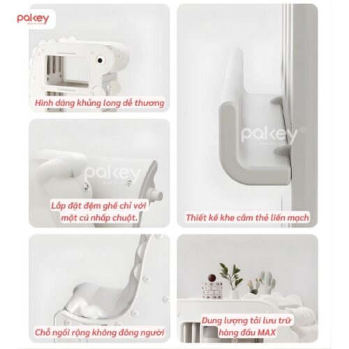 Kệ sách khủng long đa năng Pakey E014