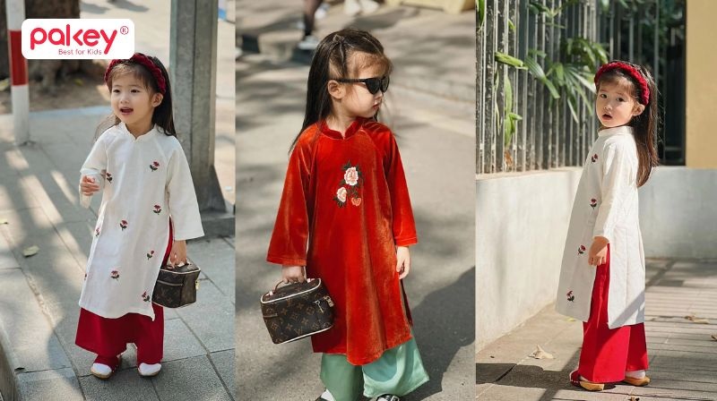 99+ Mẫu áo Dài trẻ em cho bé gái, bé trai đẹp nhất 2026 47 Áo dài trẻ em truyền thống