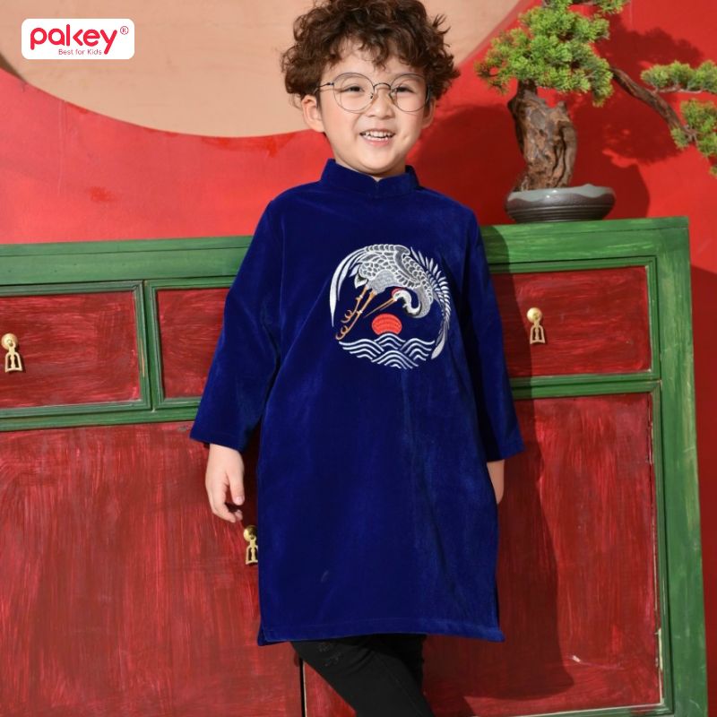 99+ Mẫu áo Dài trẻ em cho bé gái, bé trai đẹp nhất 2026 74 Áo dài cho bé trai