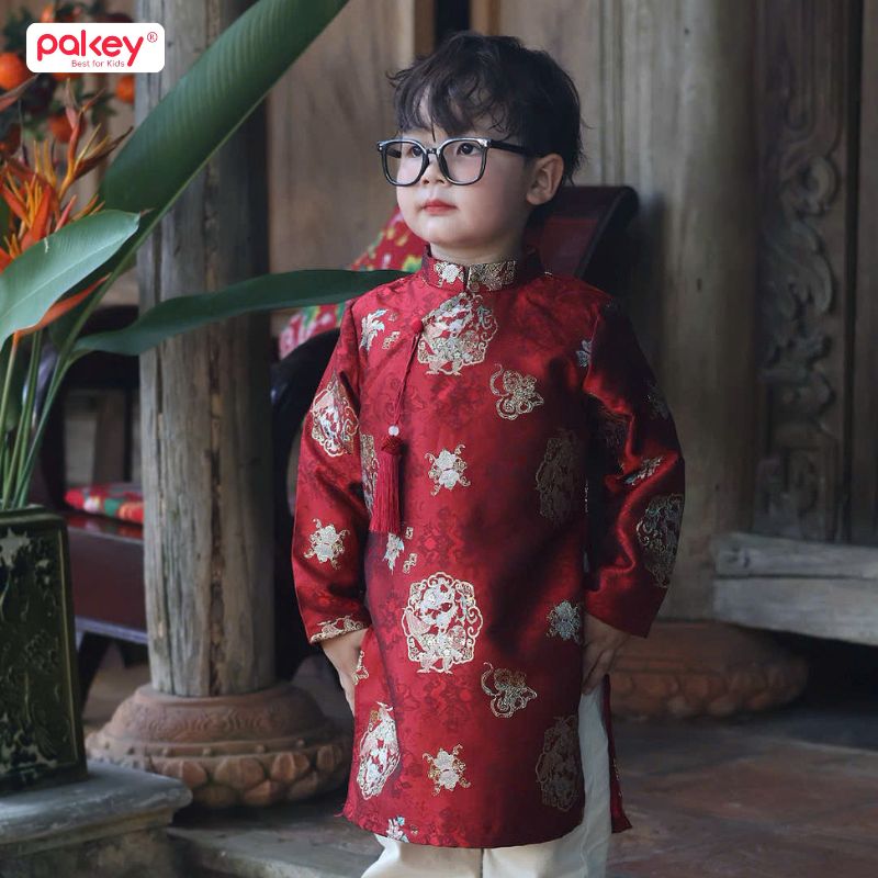 99+ Mẫu áo Dài trẻ em cho bé gái, bé trai đẹp nhất 2026 75 Áo Dài cho bé trai