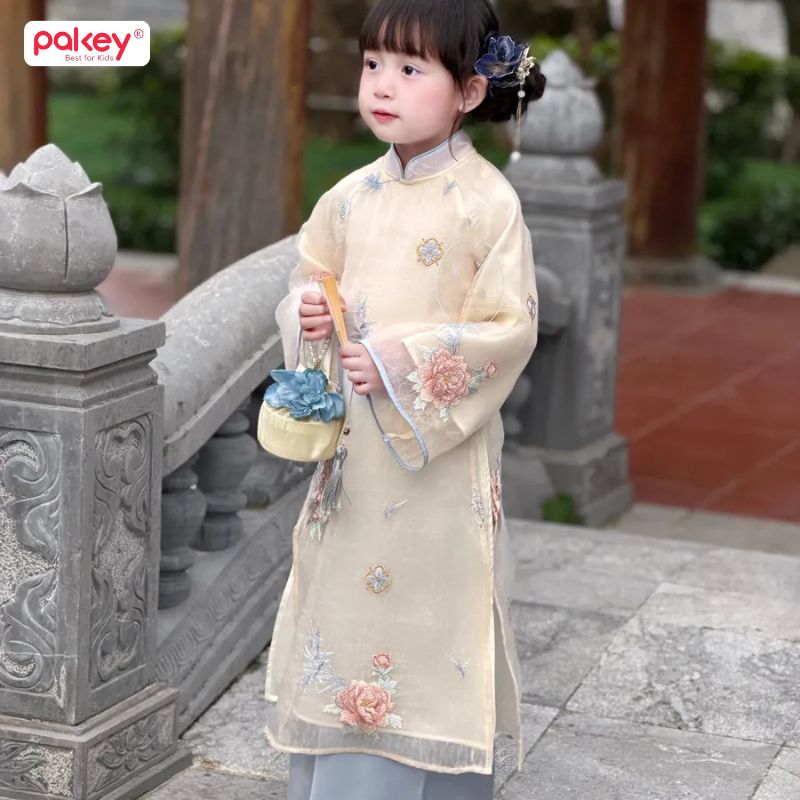 99+ Mẫu áo Dài trẻ em cho bé gái, bé trai đẹp nhất 2026 67 Áo Dài cho bé gái