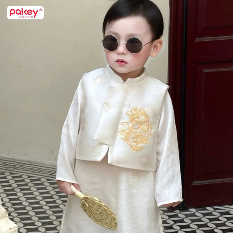 99+ Mẫu áo Dài trẻ em cho bé gái, bé trai đẹp nhất 2026 55 Áo dài trẻ em cách tân