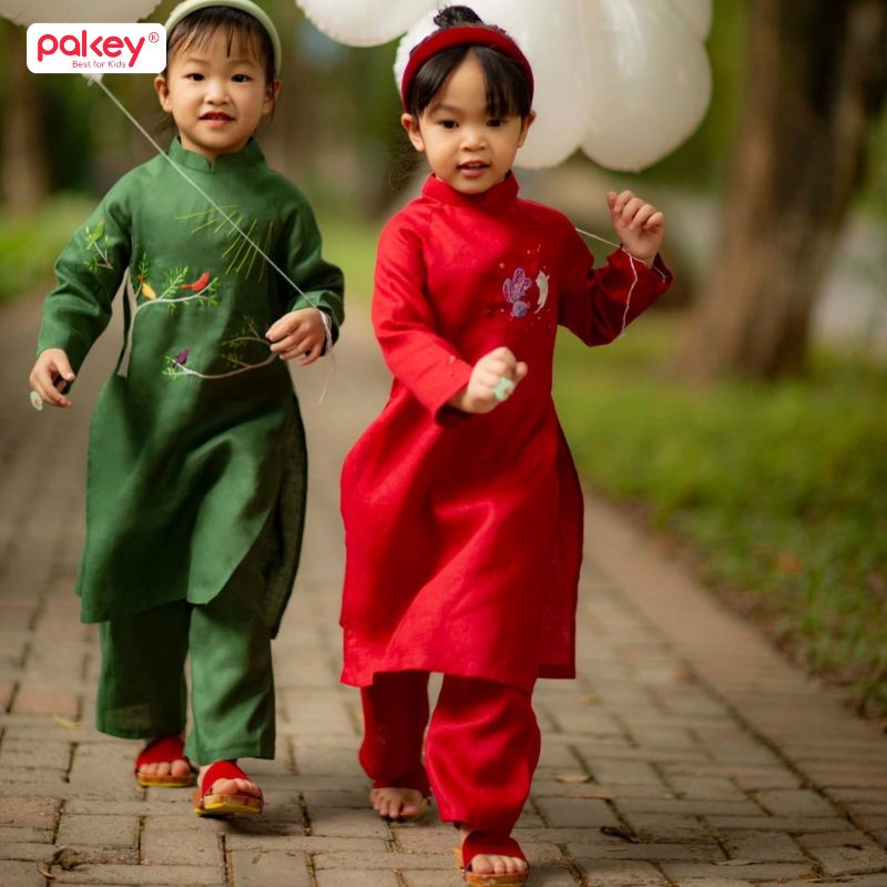 99+ Mẫu áo Dài trẻ em cho bé gái, bé trai đẹp nhất 2026 68 Áo Dài cho bé gái