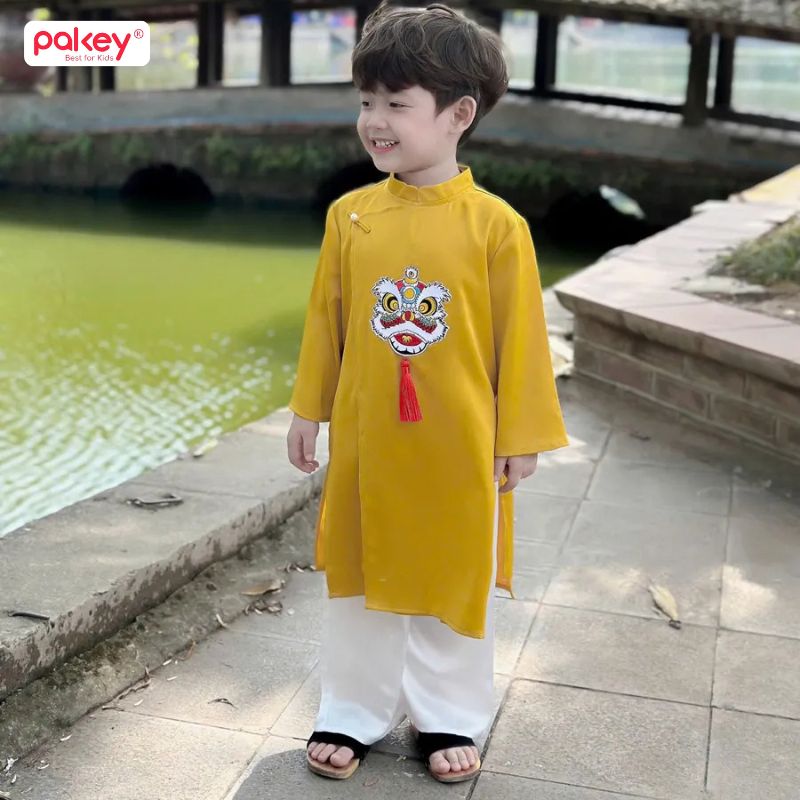 99+ Mẫu áo Dài trẻ em cho bé gái, bé trai đẹp nhất 2026 69 Áo Dài cho bé trai