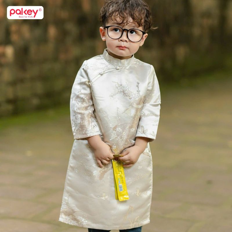 99+ Mẫu áo Dài trẻ em cho bé gái, bé trai đẹp nhất 2026 71 Áo Dài cho bé trai