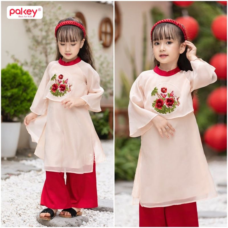 99+ Mẫu áo Dài trẻ em cho bé gái, bé trai đẹp nhất 2026 57 Áo Dài cho bé gái