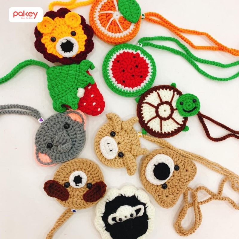 Túi đựng lì xì cho bé bằng len handmade đẹp