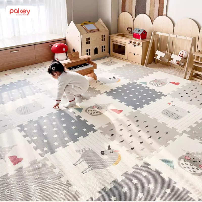 Một tấm thảm xinh xắn có thể “thay đổi hoàn toàn” diện mạo của góc chơi cho bé tại nhà