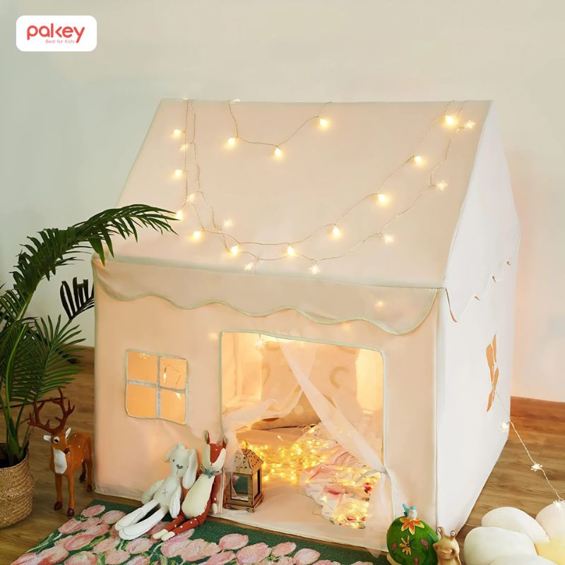 Lều vải (teepee) là món đồ decor vừa đẹp mắt vừa tạo không gian chơi thú vị cho bé