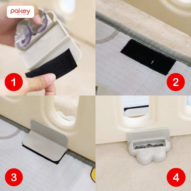 4 bước để lắp đế cố định giúp quây chắc chắn hơn