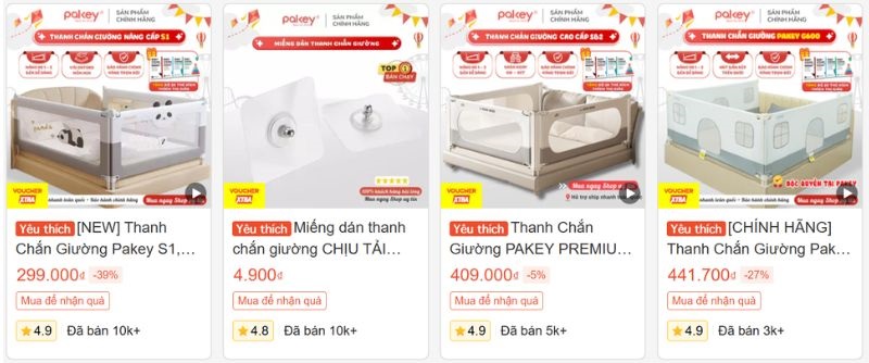 Lượt bán và đánh giá của khách hàng là những con số biết nói minh chứng độ uy tín của đơn vị bán hàng