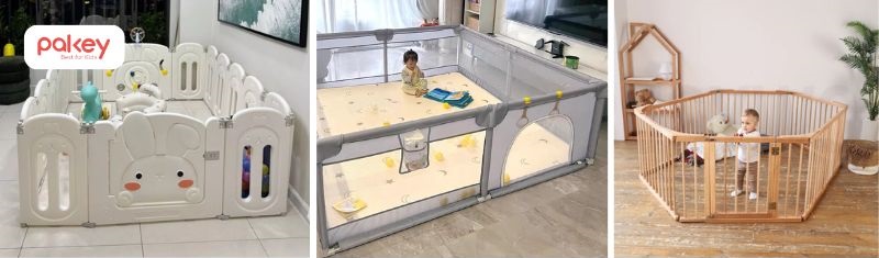 Phân theo chất liệu, quây cũi cho bé gồm 3 loại