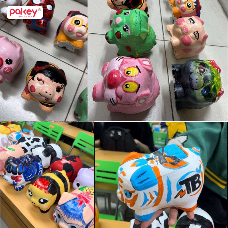 Mẫu trang trí heo đất đẹp và độc đáo