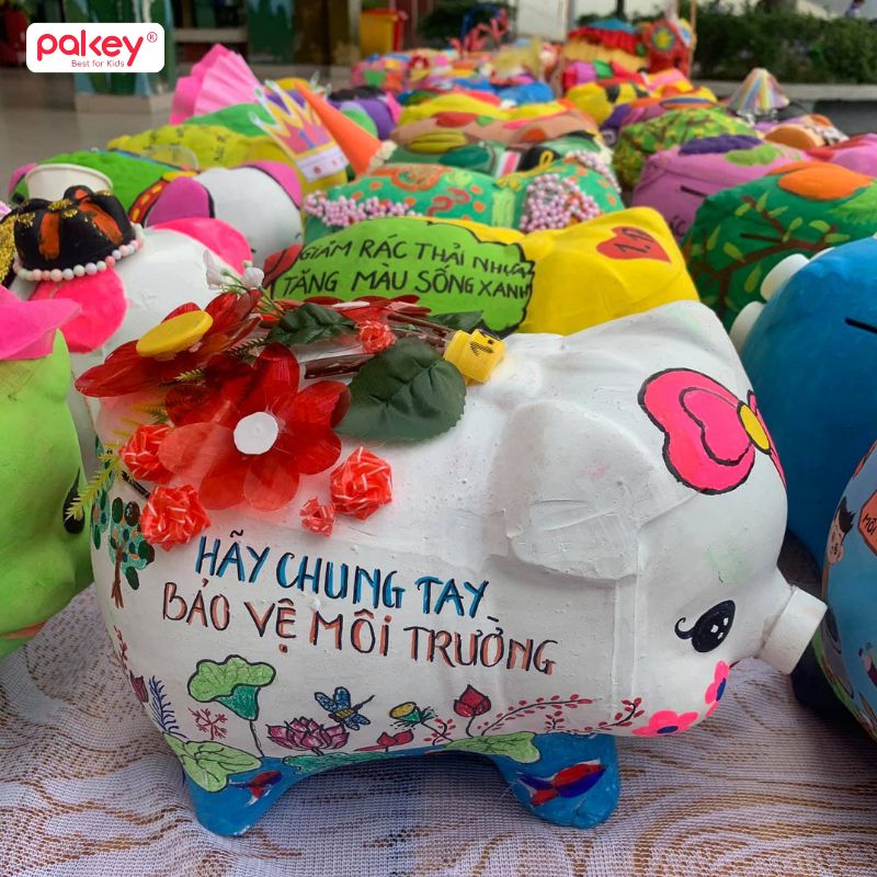 Mẫu trang trí heo đất đẹp và độc đáo