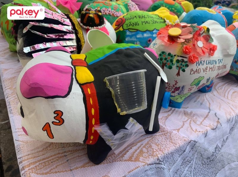 Mẫu trang trí heo đất đẹp và độc đáo